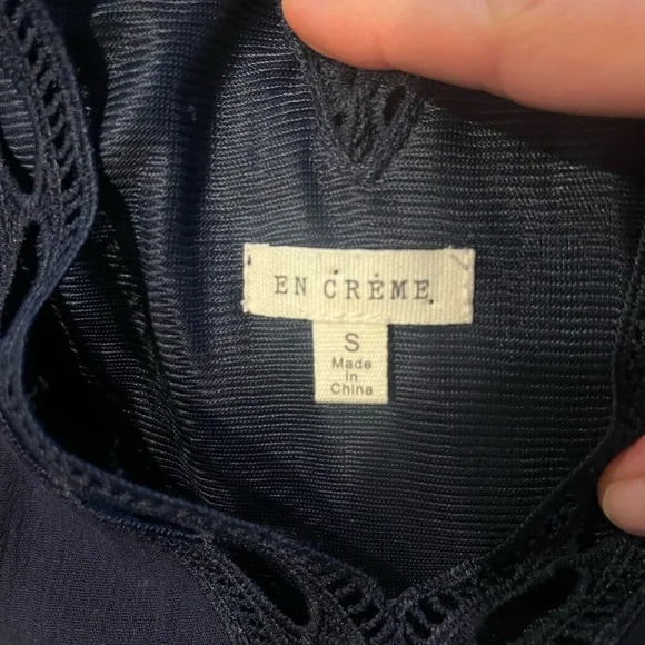 Navy Blue Spaghetti Strap Sundress, Size Small - Picture 2 of 2